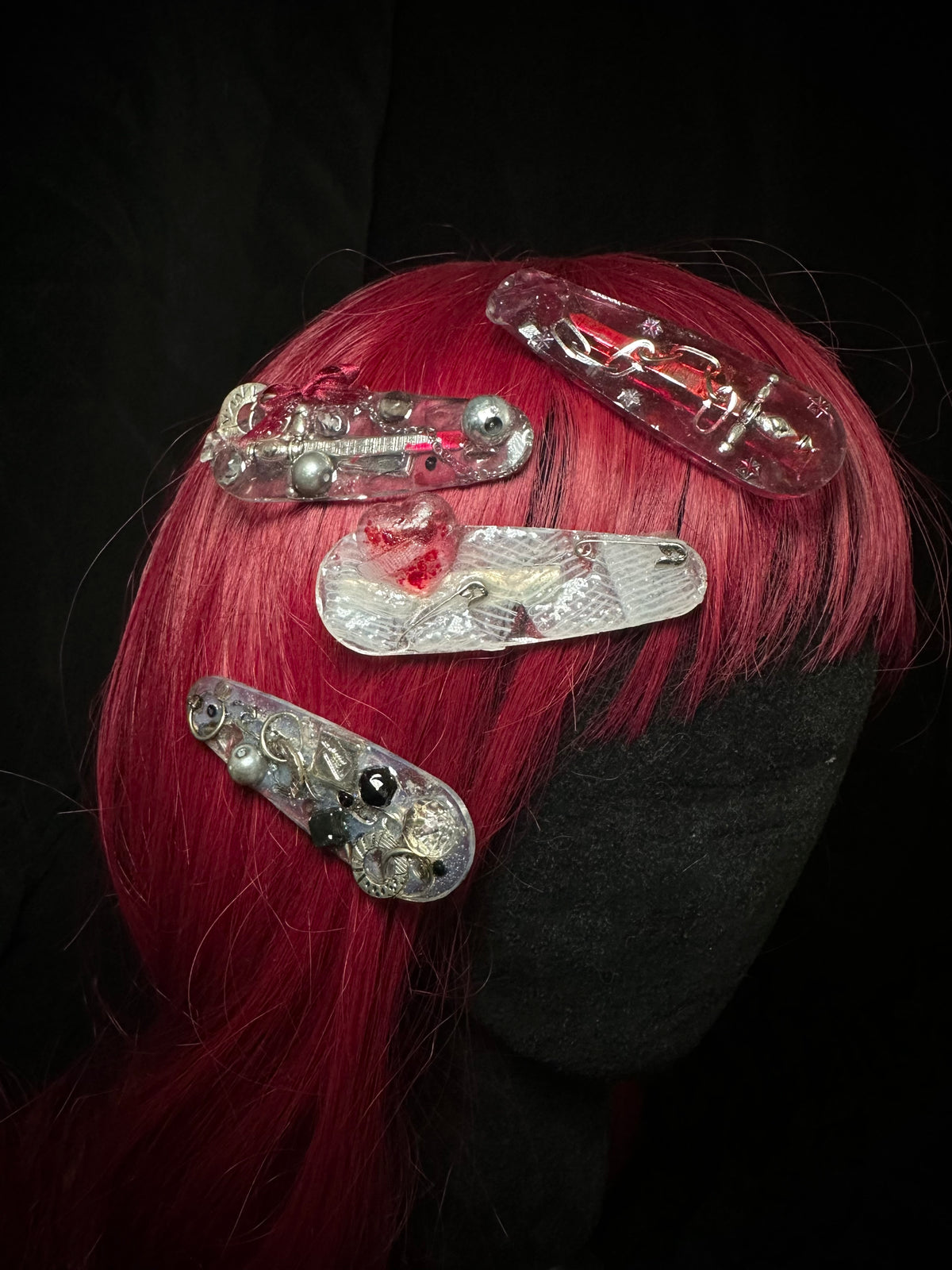 Barrettes en résine